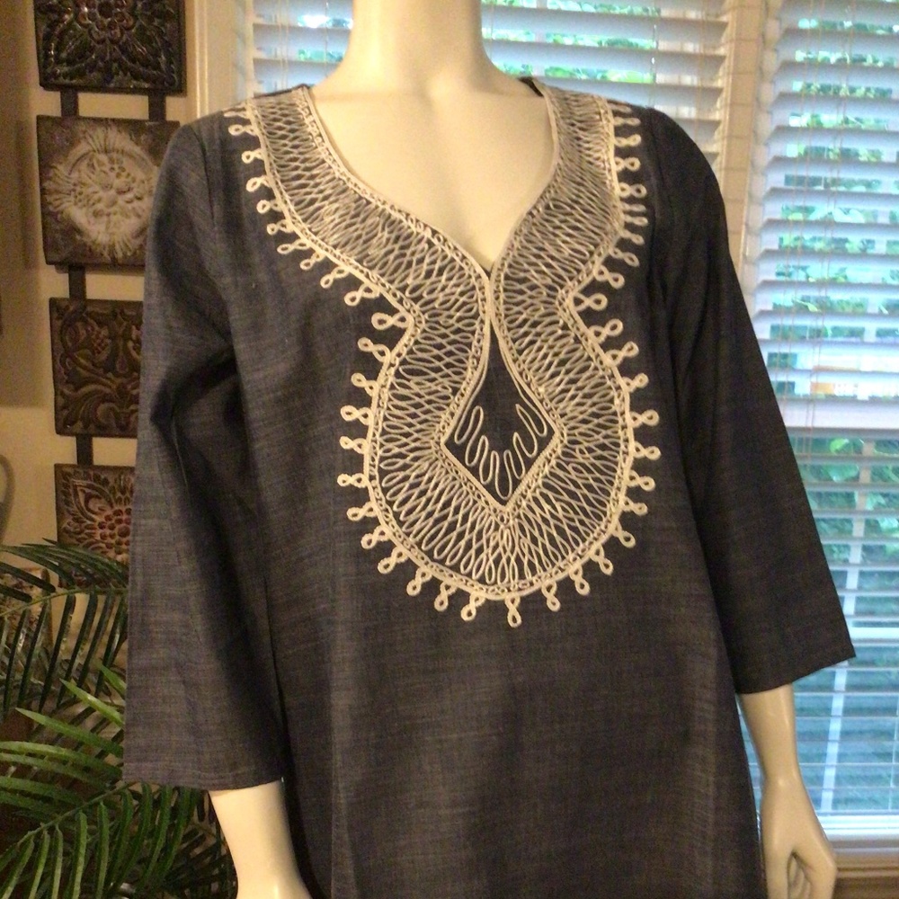 Denim Tunic Top